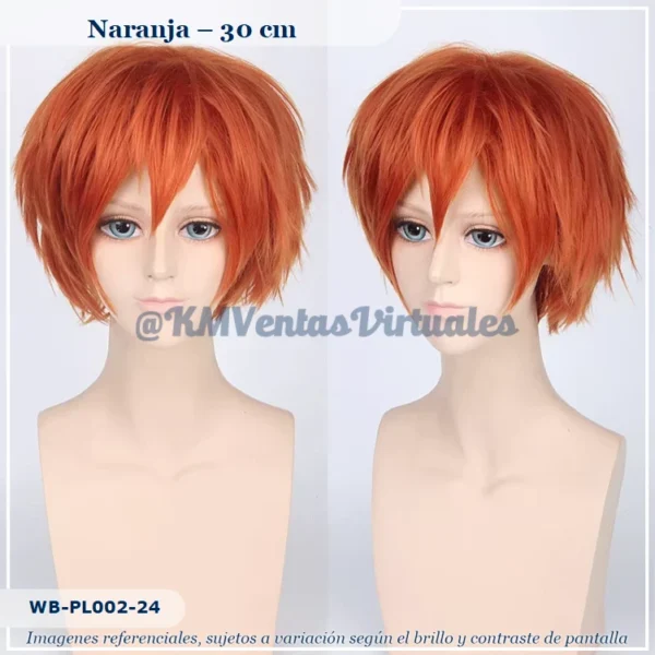 Peluca Naranja Corta (WB-PL002-24)
