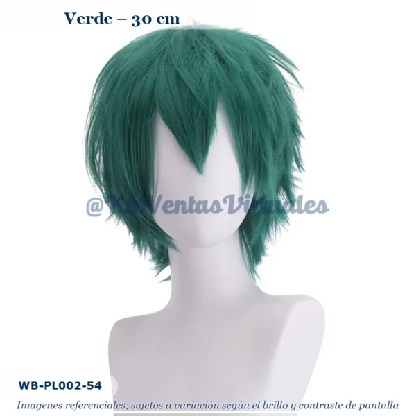 Peluca Verde Corta (WB-PL002-54)