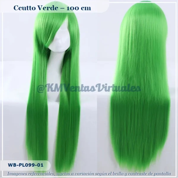 Peluca Verde Larga (WB-PL099-01)