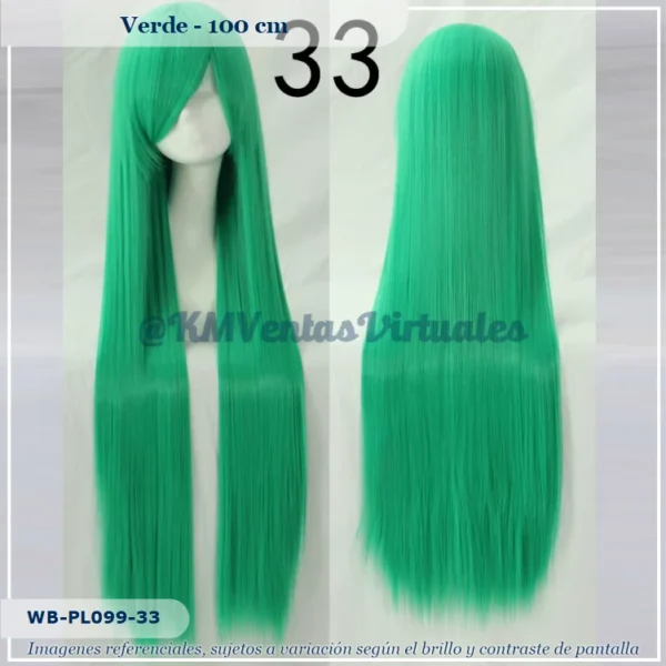 Peluca Verde Larga (WB-PL099-33)