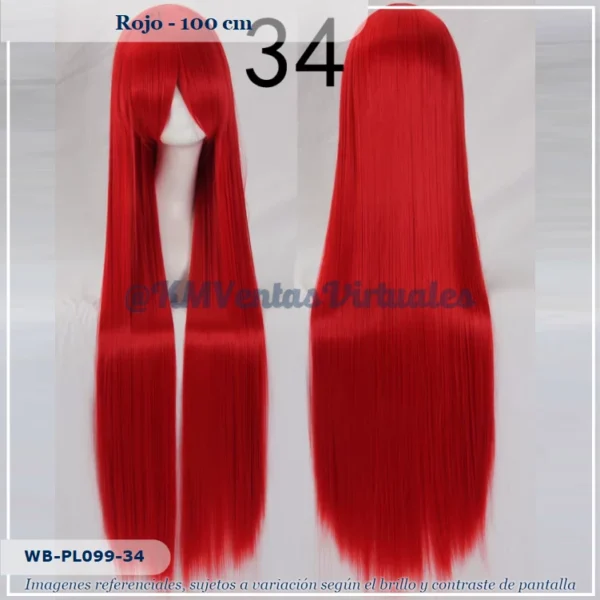 Peluca Rojo Larga (WB-PL099-34)