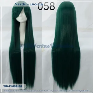 Peluca Verde Larga (WB-PL099-58)