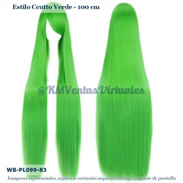 Peluca Verde Larga (WB-PL099-83)