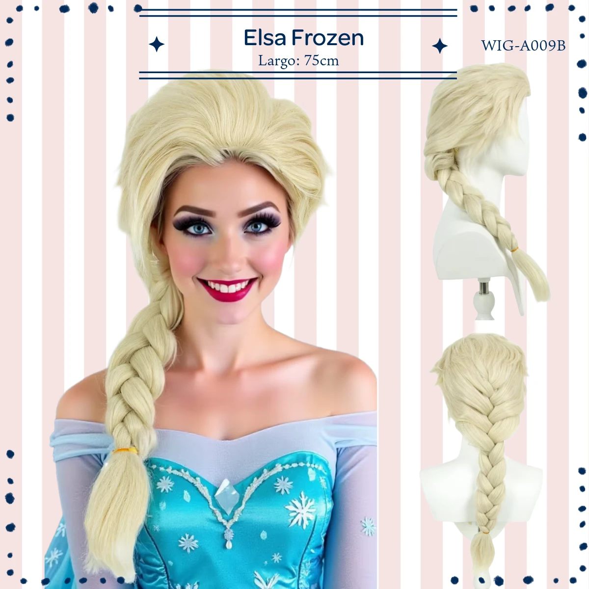 Peluca Elsa Mediana (WIG-A009B)