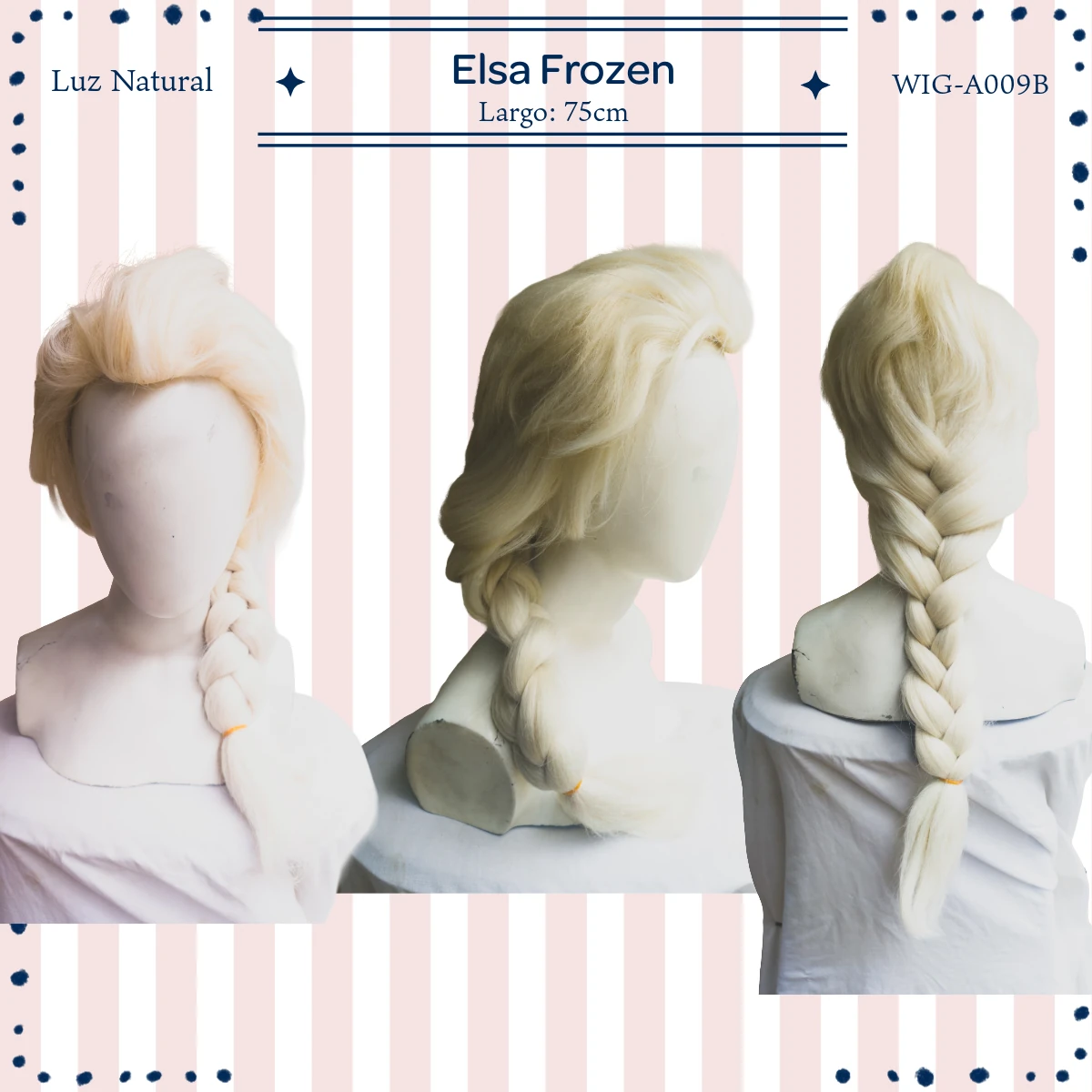 Peluca Elsa Mediana (WIG-A009B) - Image 3
