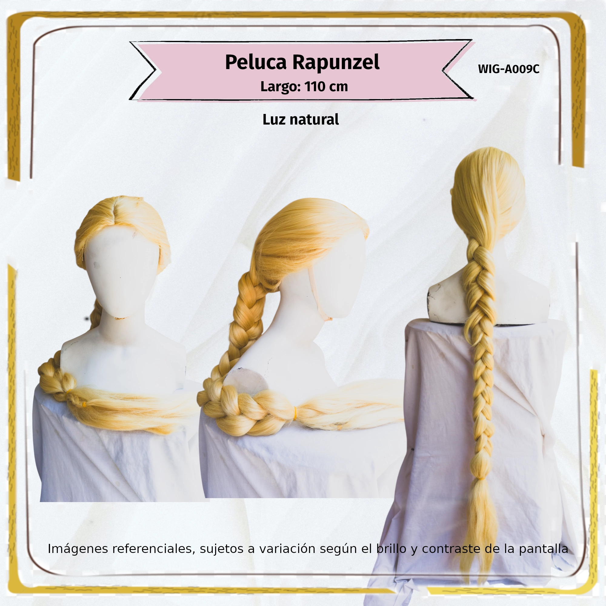 Peluca Rapunzel Larga (WIG-A009C) - Image 3
