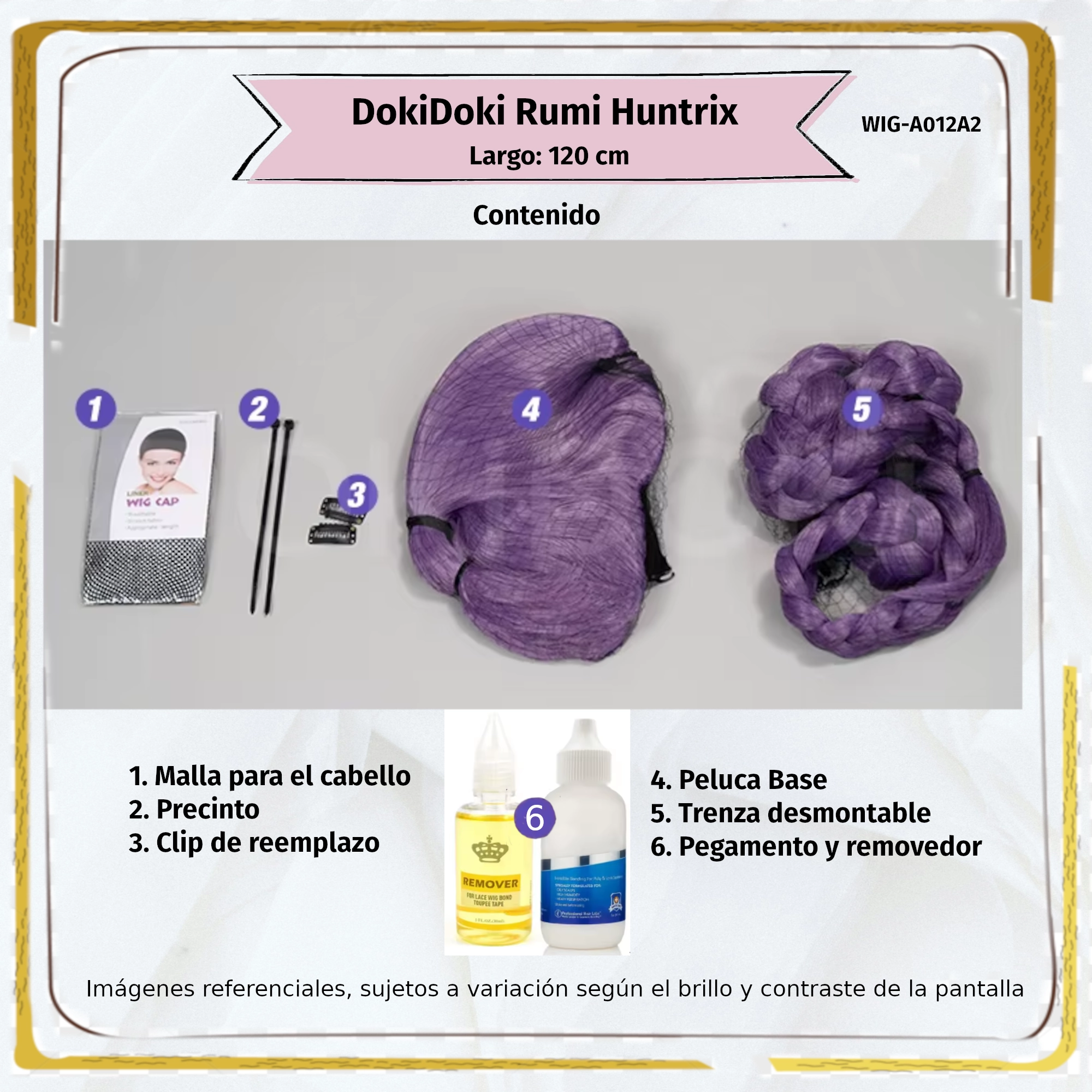 Peluca Rumi Morado Larga (WIG-A012A2) - Image 2