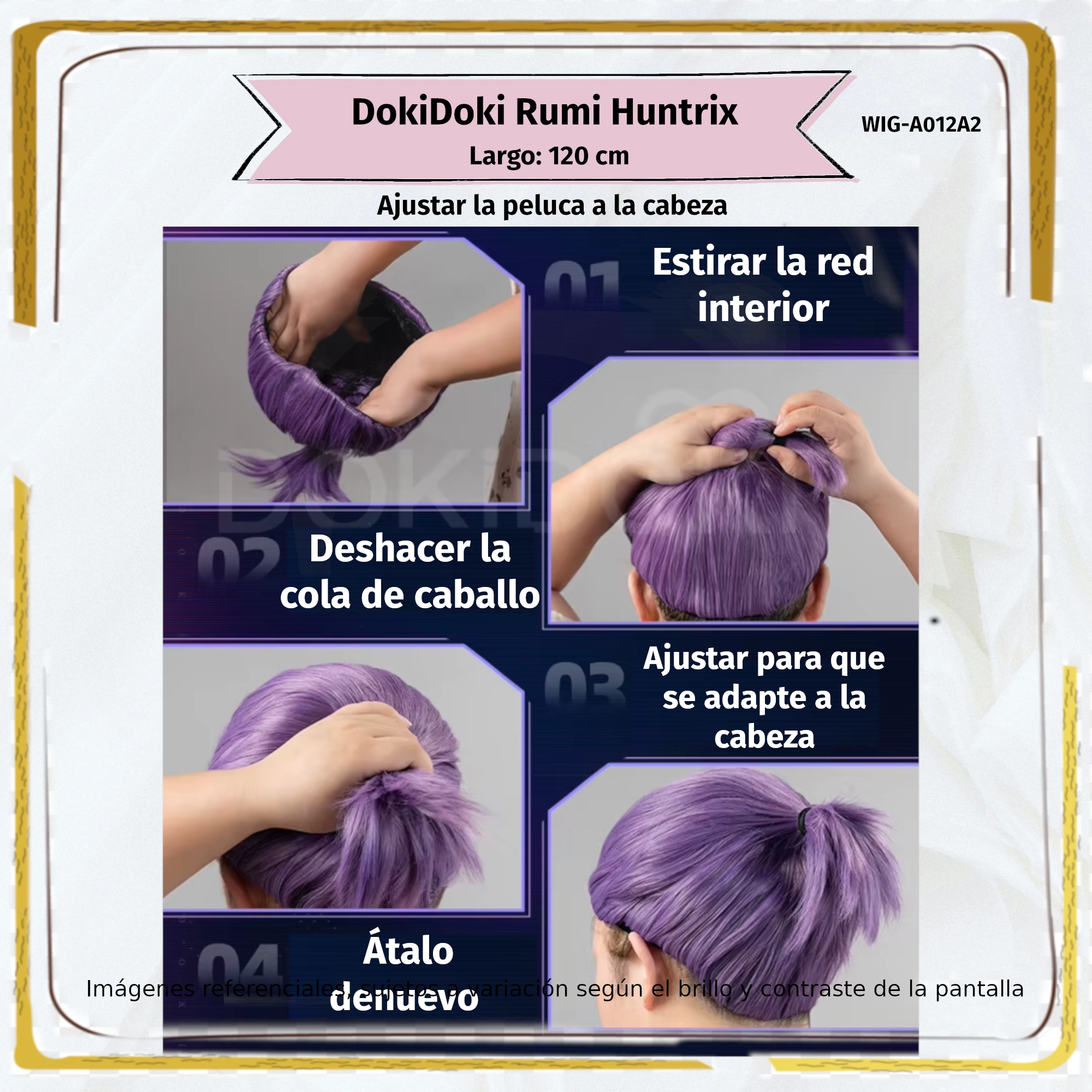 Peluca Rumi Morado Larga (WIG-A012A2) - Image 4