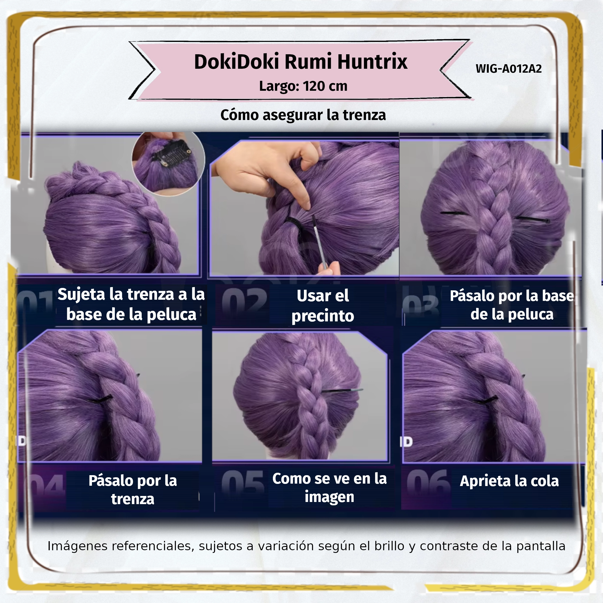 Peluca Rumi Morado Larga (WIG-A012A2) - Image 5