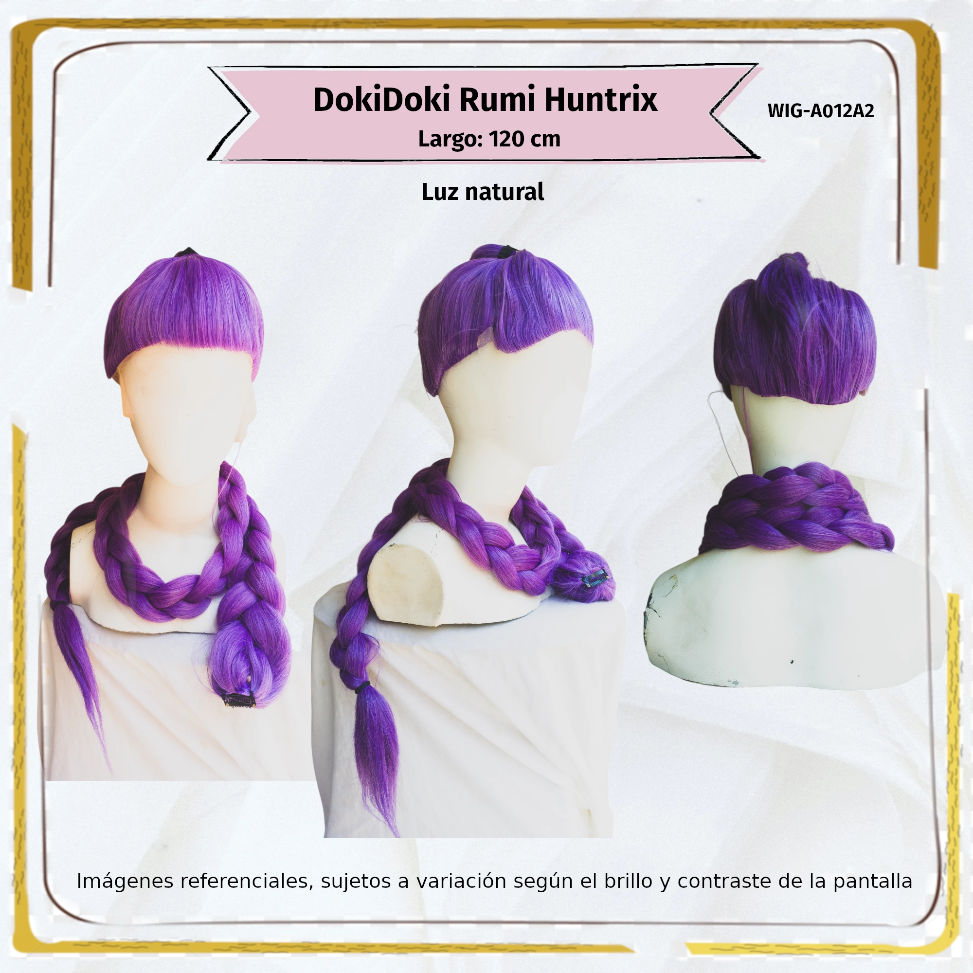 Peluca Rumi Morado Larga (WIG-A012A2) - Image 7