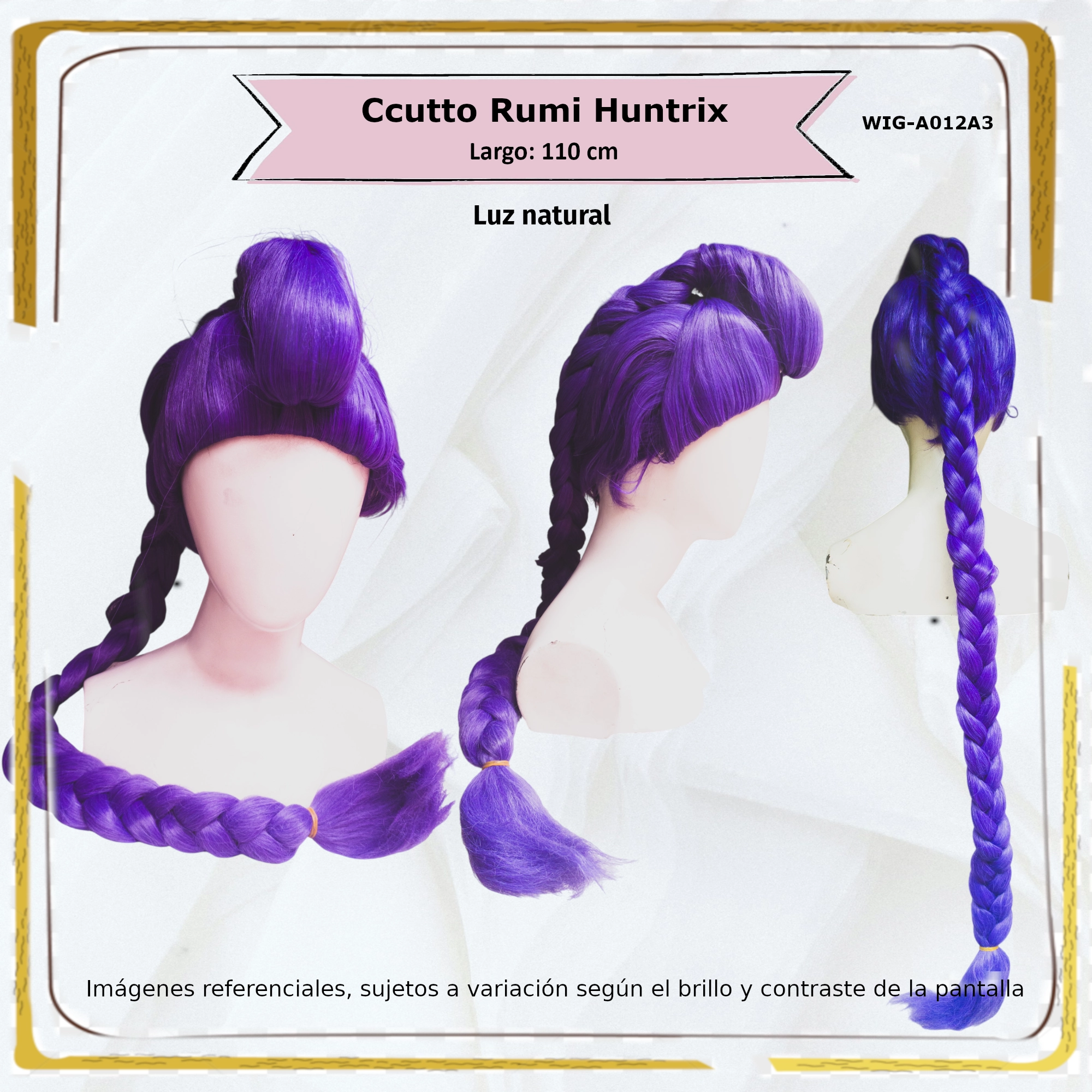 Peluca Rumi Morado Larga (WIG-A012A3) - Image 2