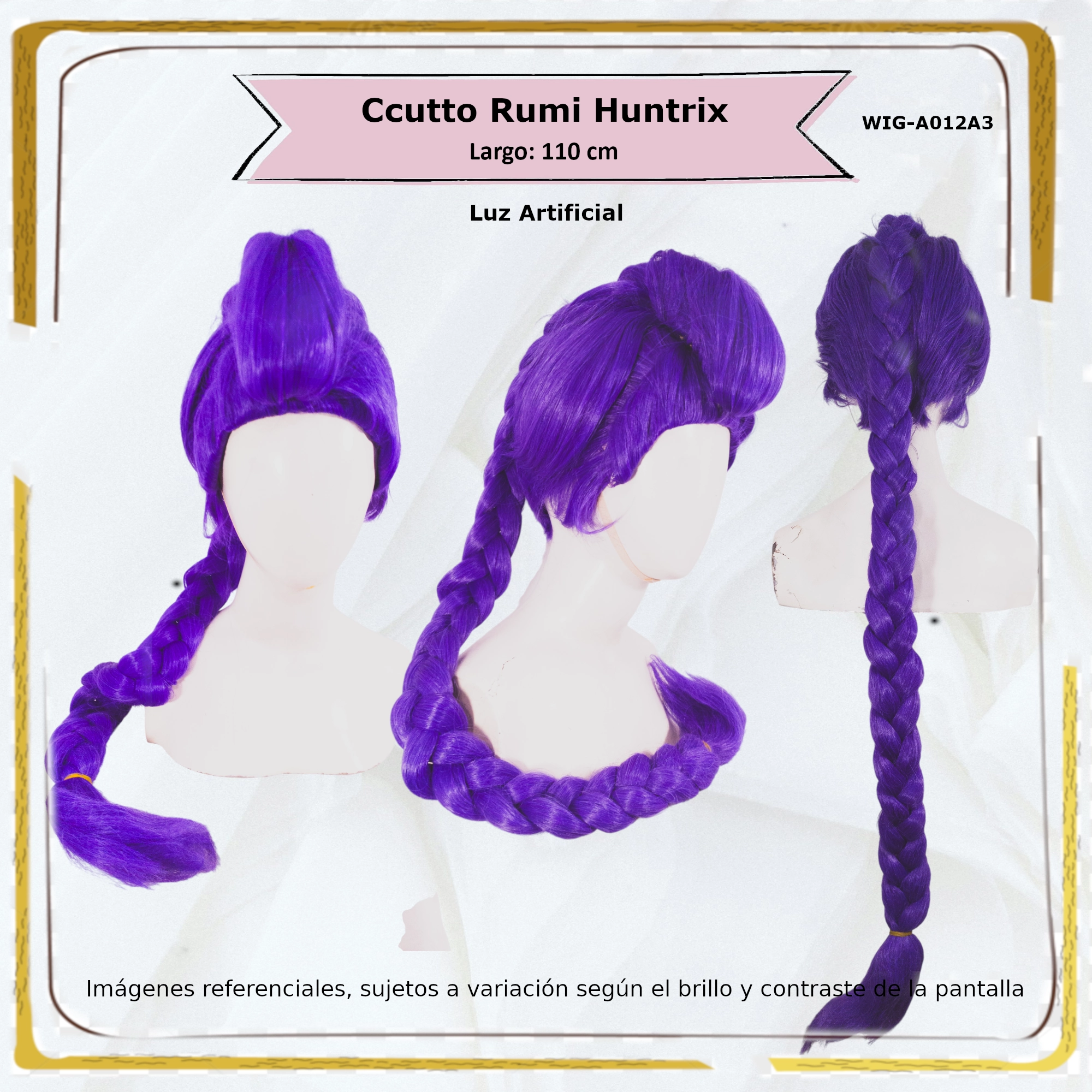 Peluca Rumi Morado Larga (WIG-A012A3) - Image 3