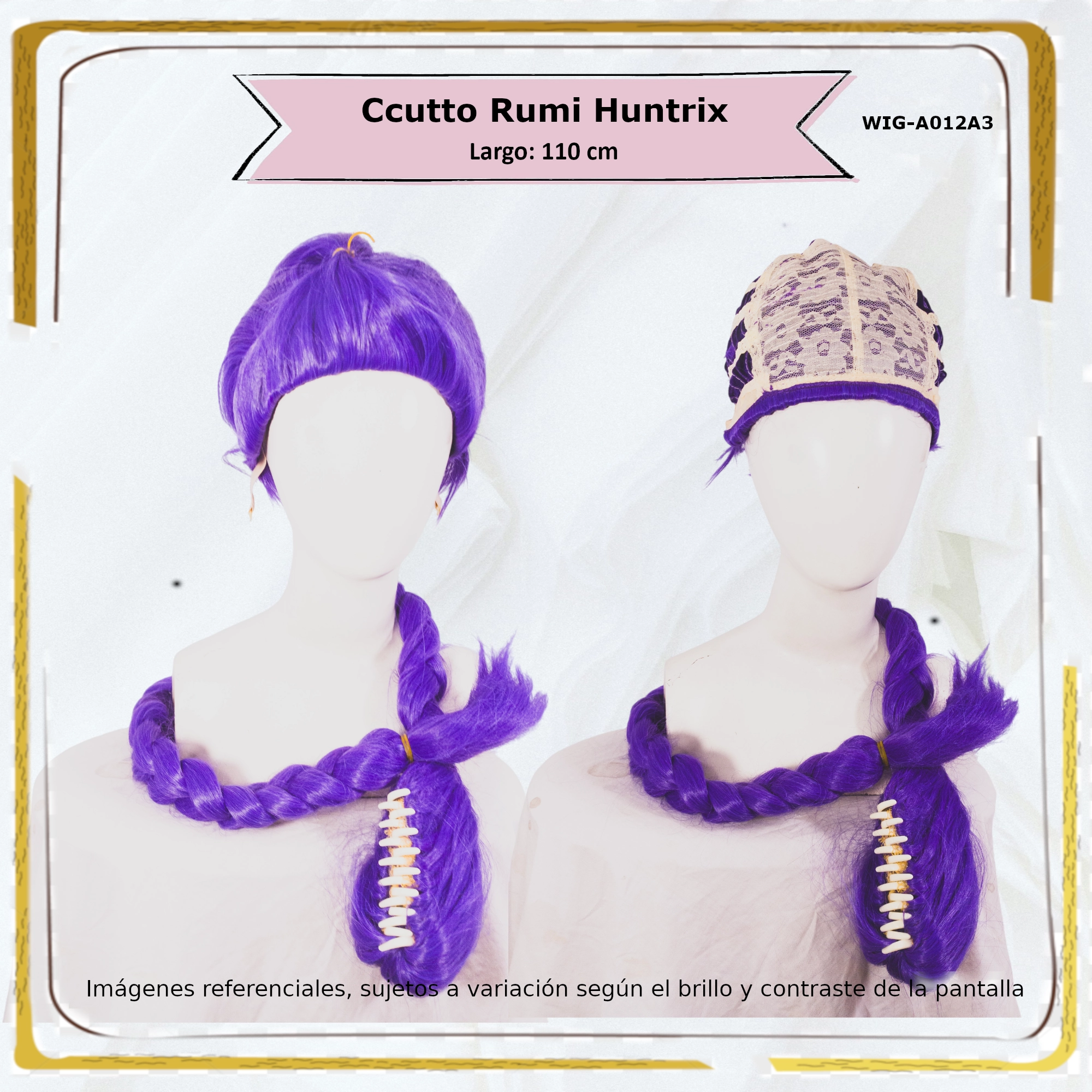 Peluca Rumi Morado Larga (WIG-A012A3) - Image 4