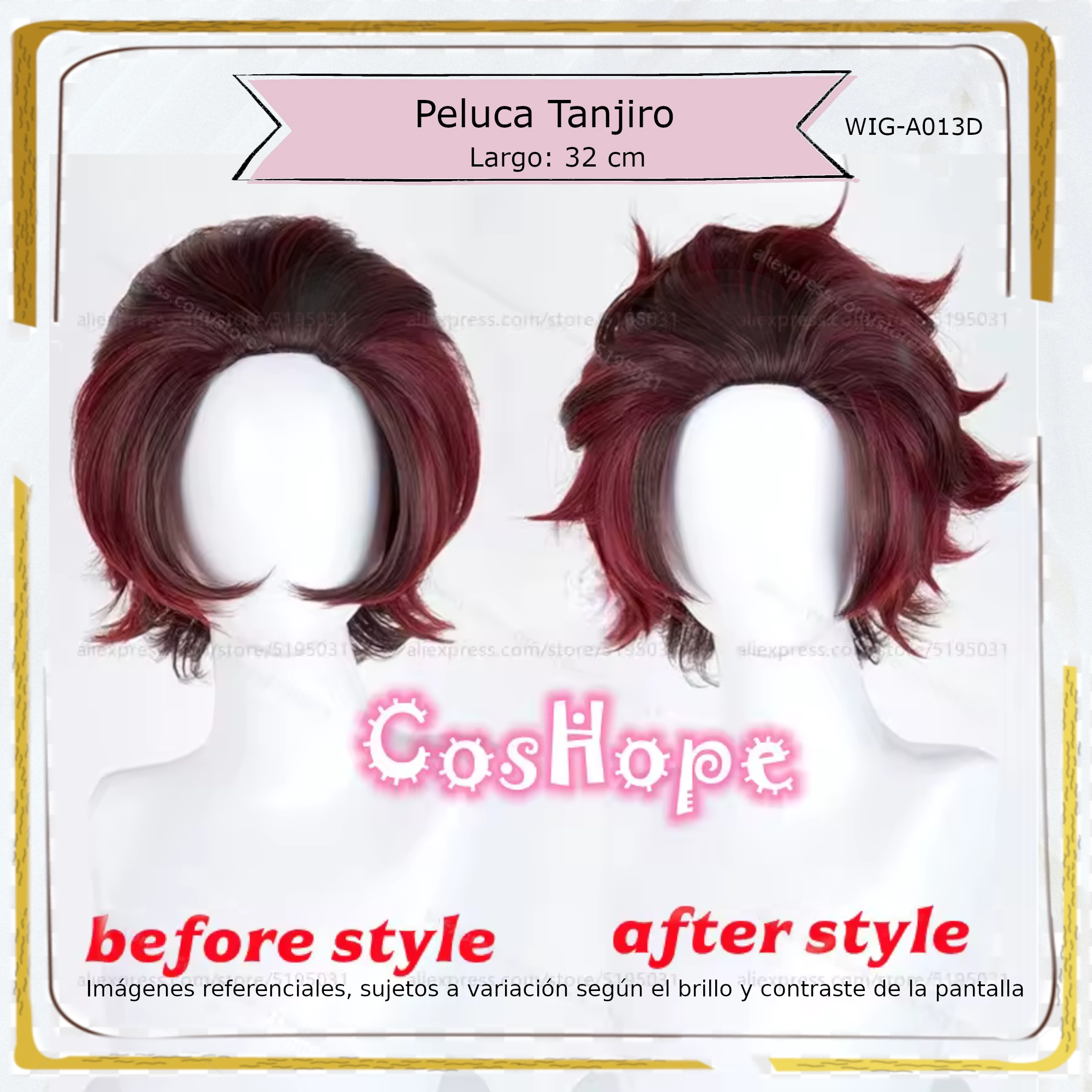 Peluca Tanjiro (WIG-A013D) - Image 2
